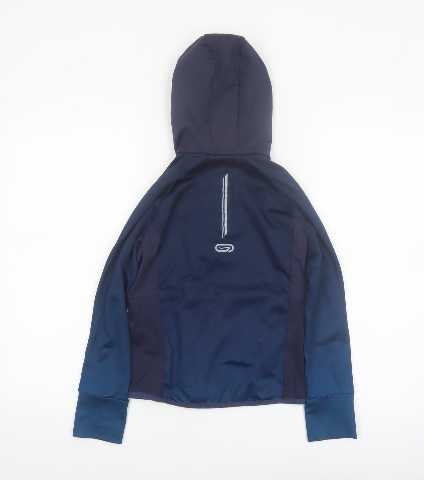 Kalenji Boys Blue 7-8 Years 1/2 Zip Hooded Running Sweatshirt
