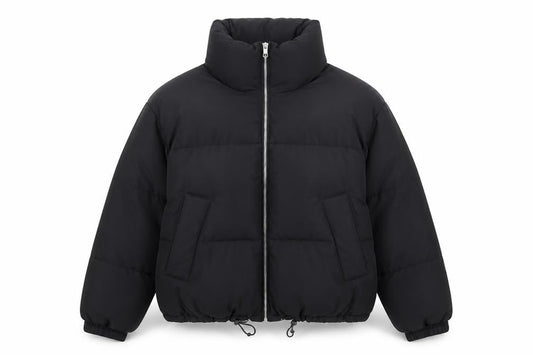 Pull & Bear Women Black Size 8 Puffer Jacket Winter Warm Polyester