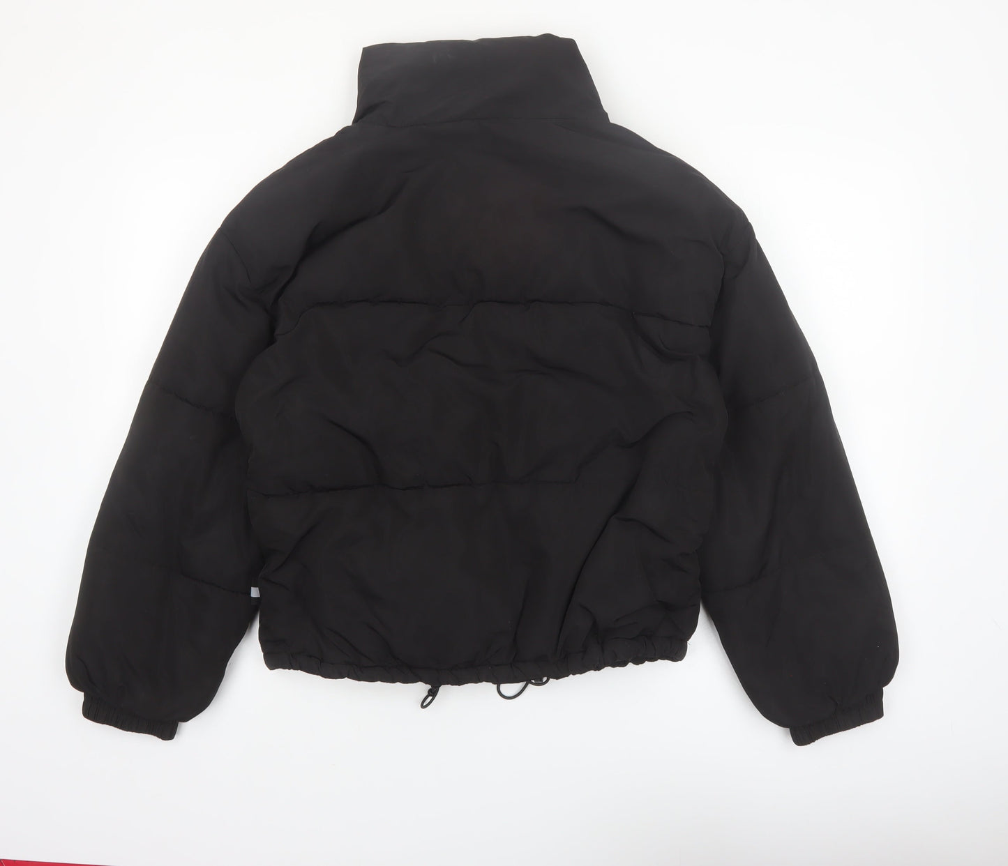 Pull & Bear Women Black Size 8 Puffer Jacket Winter Warm Polyester