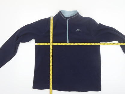 Quechua Boys Blue Fleece 1/4 Zip Pullover Sweatshirt 14-15 Years