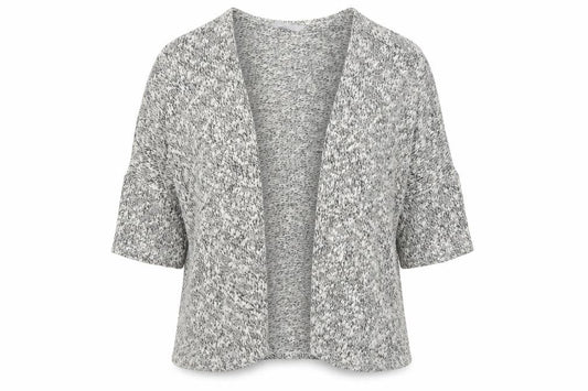 Red Herring Women's Grey Chunky Knit Open Cardigan Size 14