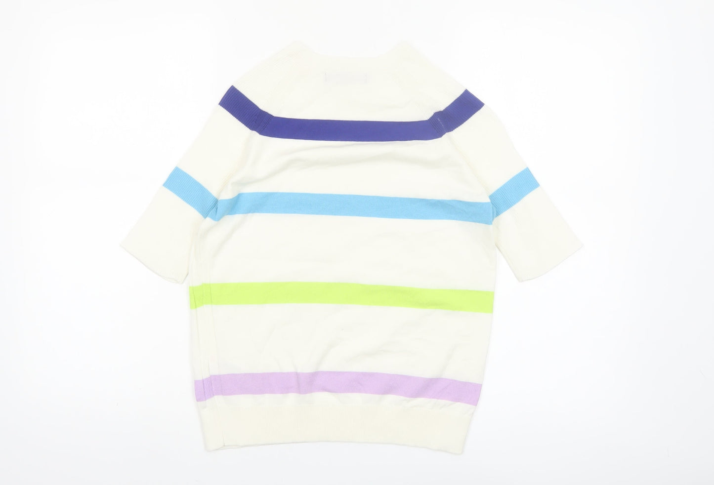 Marks and Spencer Women's Multicoloured Striped Cotton Knit Jumper Size S