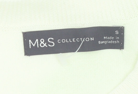 Marks and Spencer Women's Multicoloured Striped Cotton Knit Jumper Size S