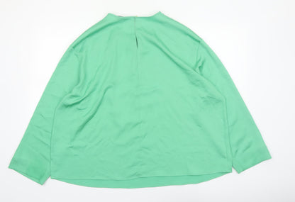 Marks and Spencer Women's Green Long Sleeve Blouse Size 20 Regular