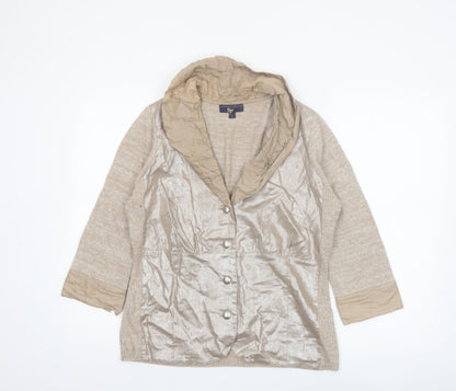 Kapalua Women’s Beige Linen Silk Blend Shawl Collar Suit Jacket L