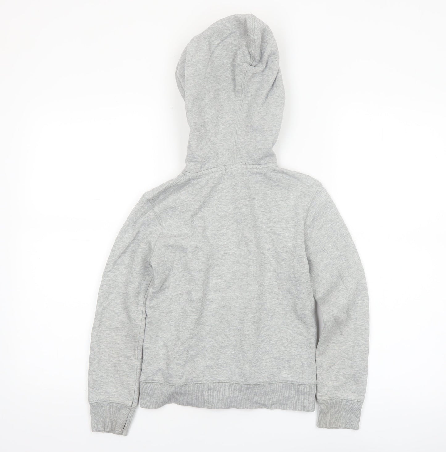 GAP Girls Grey Full Zip Logo Hoodie Size 8-9 Years