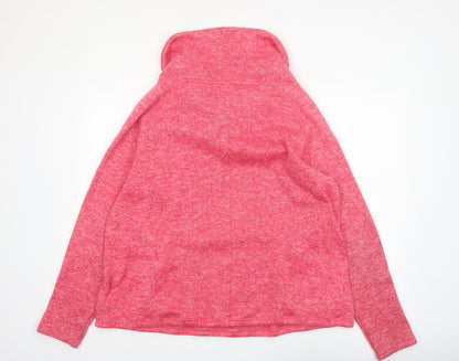 Tu Women Pink Pullover Hoodie Size 20 Cowl Neck Fleece Sweatshirt