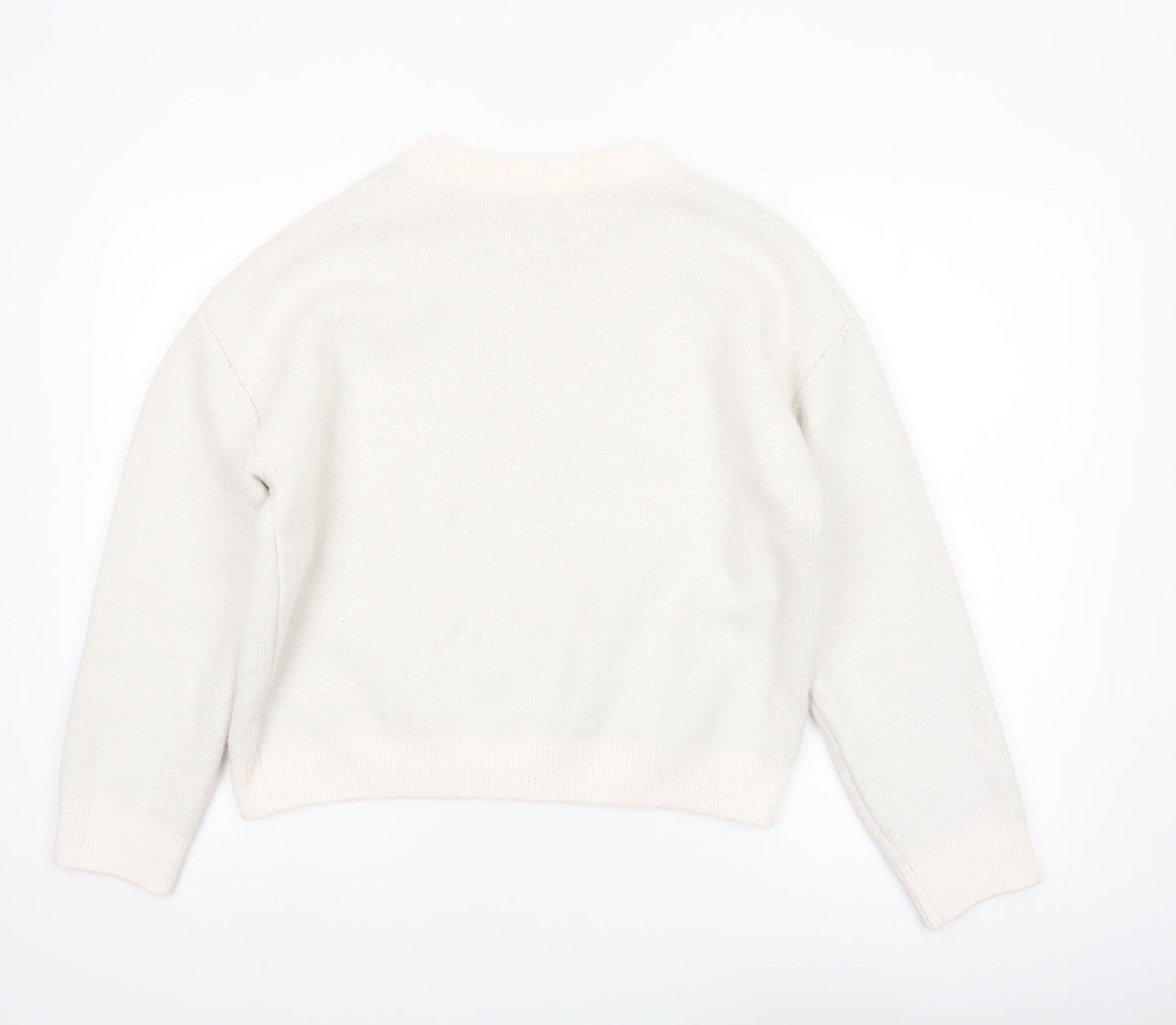 ASOS DESIGN Women’s Ivory Xmas Pullover Jumper Size 10