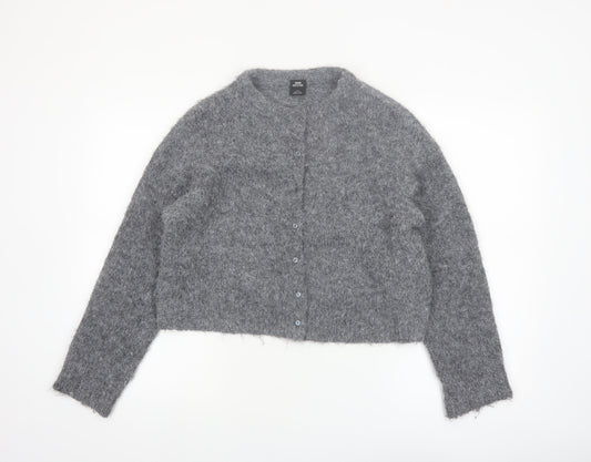 Womens UK Size S Urban Outfitters Grey Cardigan Jumper