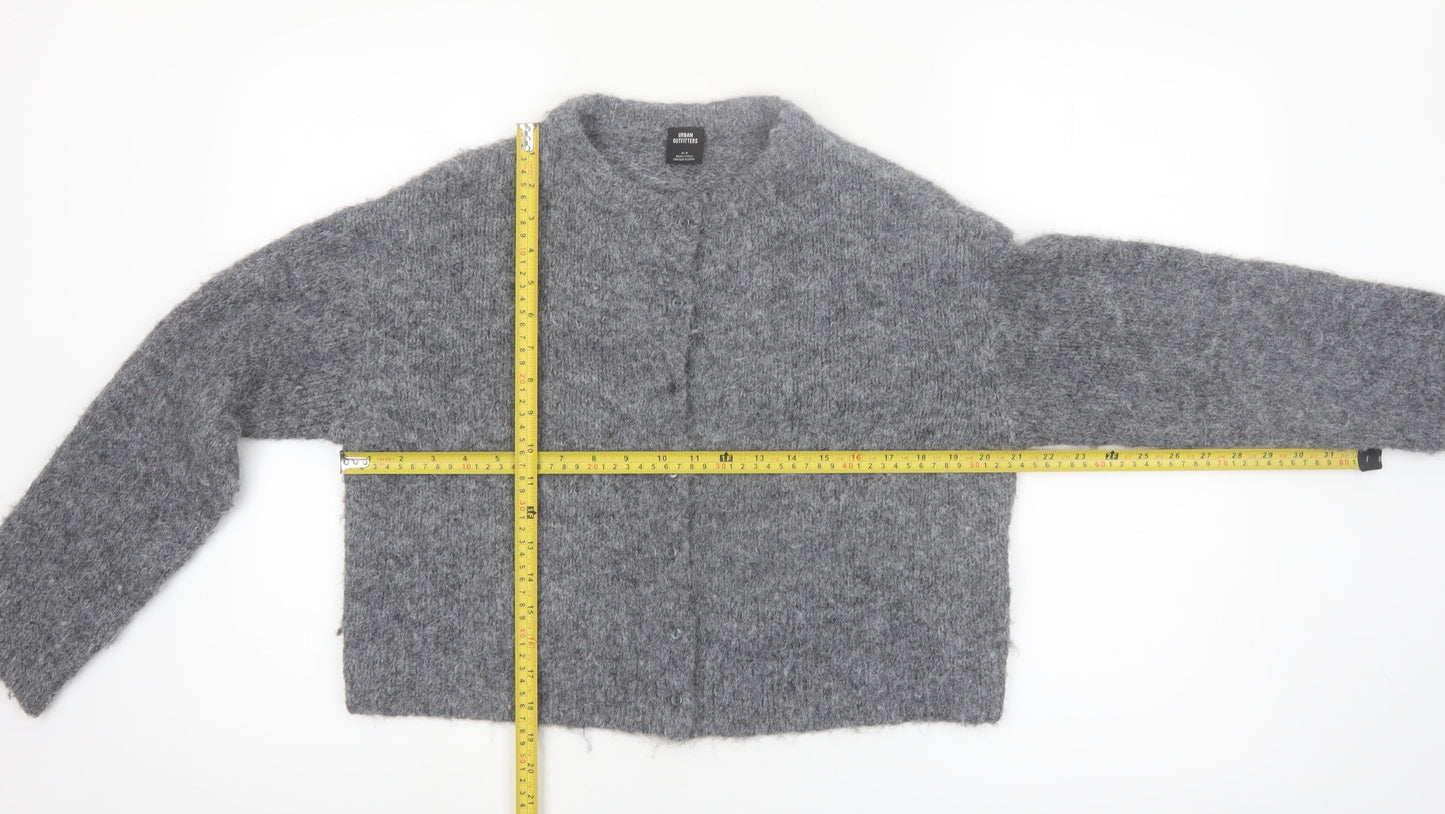 Womens UK Size S Urban Outfitters Grey Cardigan Jumper