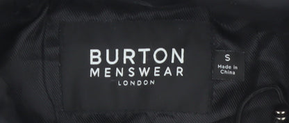 Burton Menswear London Men's Black Small Hooded Cotton Windbreaker Jacket