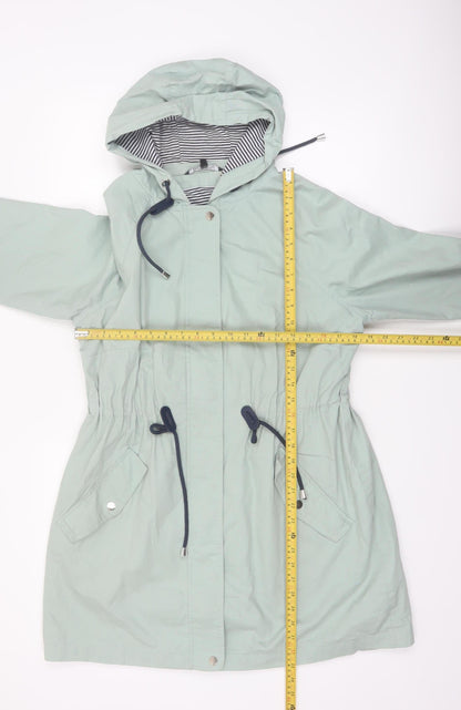 Bonmarché Women’s Green Hooded Cotton Parka Coat Size 16