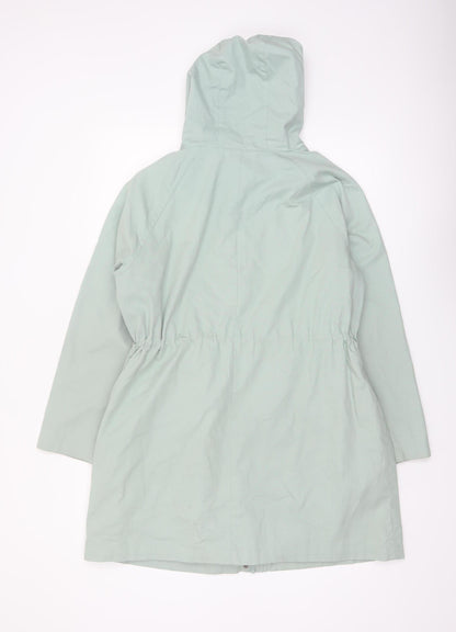 Bonmarché Women’s Green Hooded Cotton Parka Coat Size 16