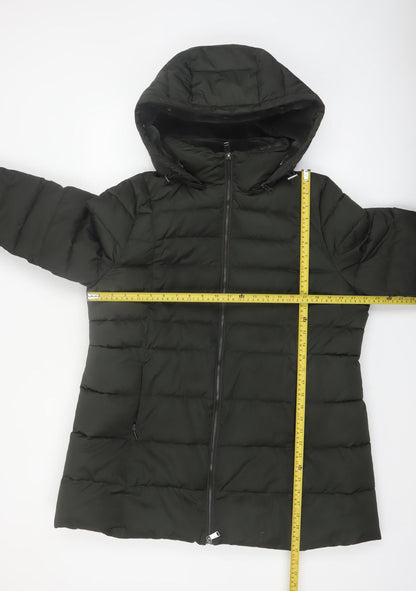 Marks and Spencer Per Una Women's Black Size 18 Hooded Puffer Coat
