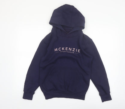 McKenzie Boys Navy Pullover Hoodie 12-13 Years Cotton Blend Sportswear