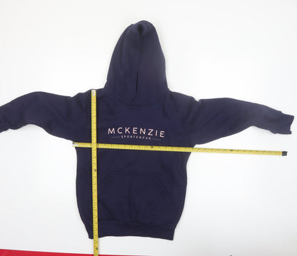 McKenzie Boys Navy Pullover Hoodie 12-13 Years Cotton Blend Sportswear