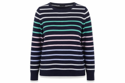 M&Co Womens Multicoloured Striped Button Back Cardigan Size 12