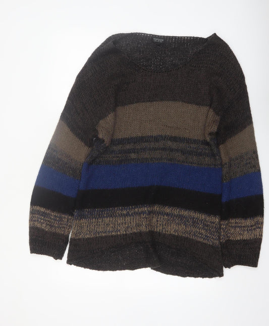 Topshop Women’s Multicoloured Striped Knit Pullover Jumper Size 10