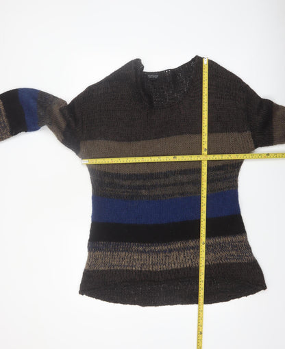 Topshop Women’s Multicoloured Striped Knit Pullover Jumper Size 10