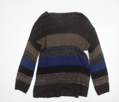 Topshop Women’s Multicoloured Striped Knit Pullover Jumper Size 10