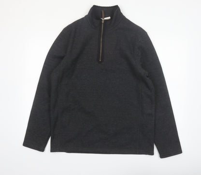 Mountain Warehouse Men's Grey 1/2 Zip Fleece Sweatshirt M