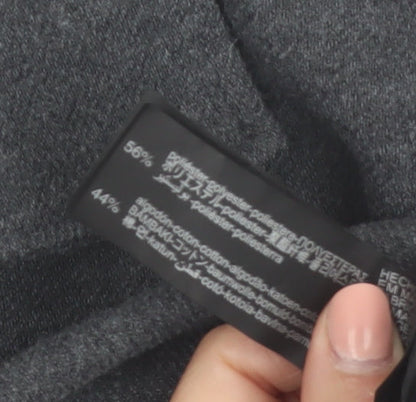 ZARA Women’s Grey Cropped Bomber Jacket Size S Full Zip Twill