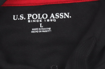 U.S. Polo Assn. Men's Black Full Zip Hoodie Size L Regular Fit