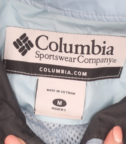 Columbia Women's Blue Waterproof Hooded Rain Jacket M