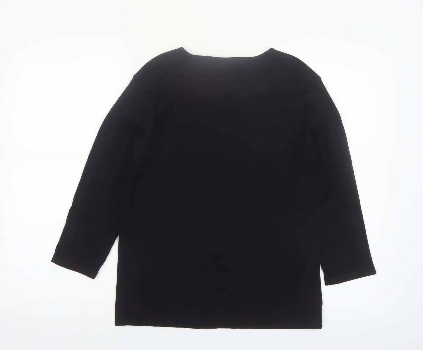 Tigi Wear Women’s Black V-Neck 3/4 Sleeve Pullover Jumper Size 10