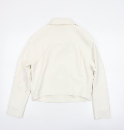 Marks and Spencer Women's Ivory Cropped Jacket Size 6 Classic Style