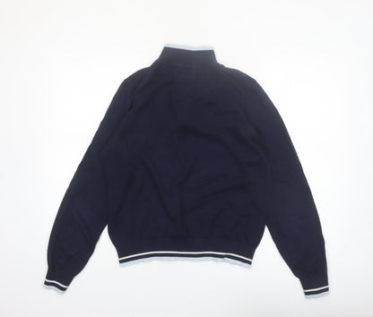 U.S. Polo Assn. Women's Navy Blue Cotton 1/4 Zip Jumper Size 14