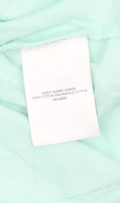 Lands' End Women's Green Cotton Polo Shirt Size M