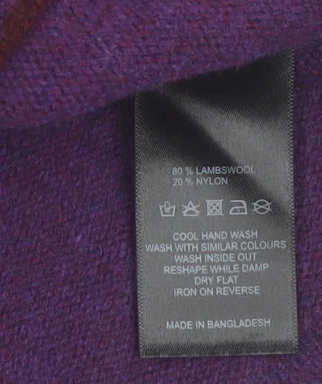 Arabella & Addison Women Purple Wool Blend Pullover Jumper M