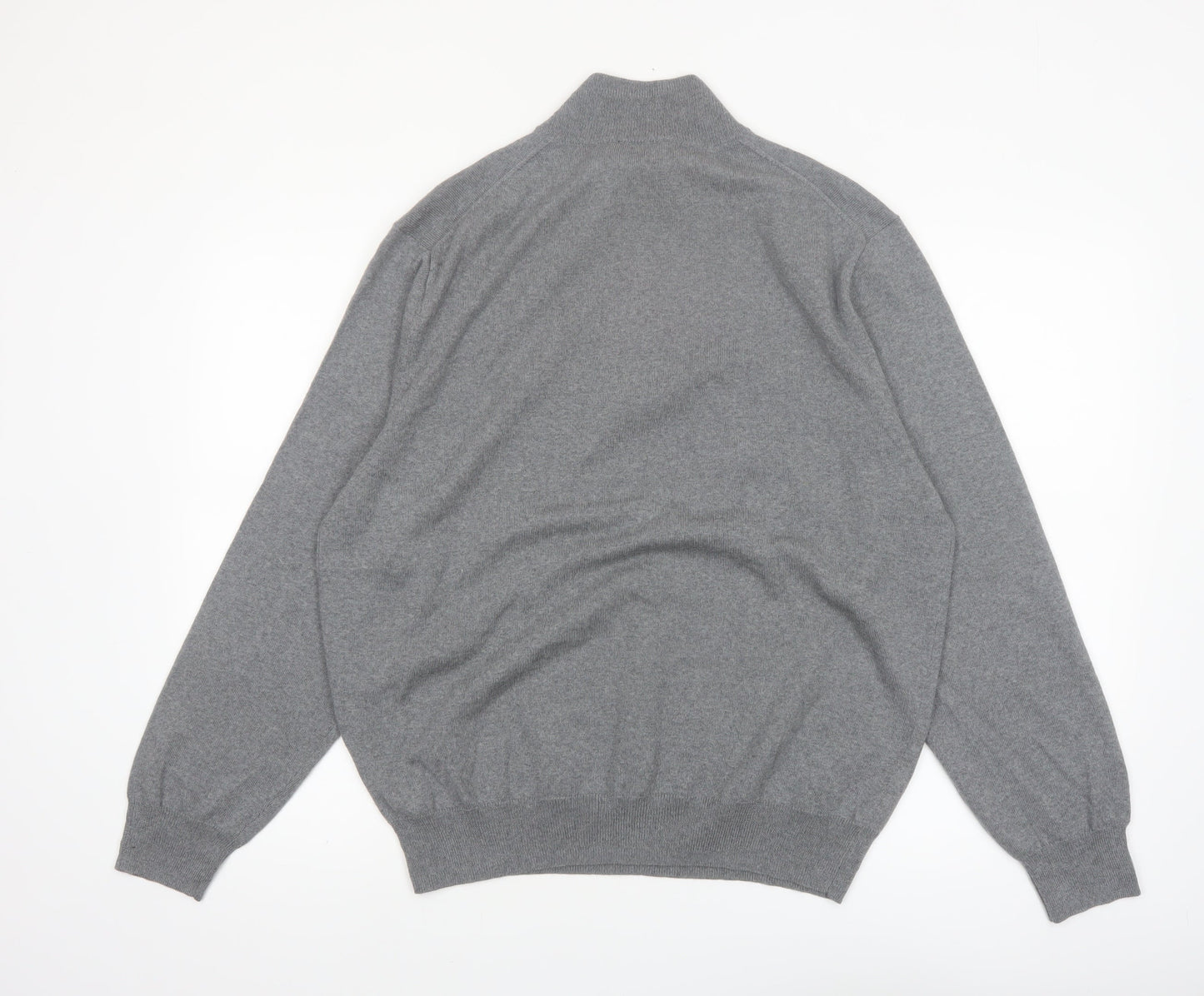 Jos. A. Bank Men’s Grey Merino Wool 1/4 Zip Jumper Size L