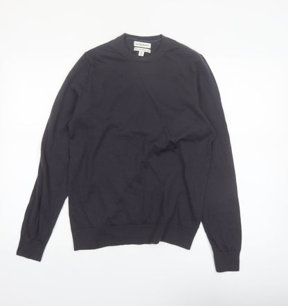 Marks and Spencer Men’s Black Merino Wool Crew Neck Jumper M Regular