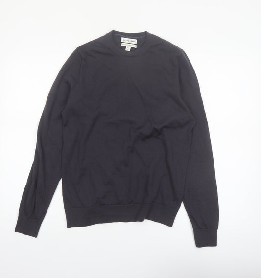 Marks and Spencer Men’s Black Merino Wool Crew Neck Jumper M Regular