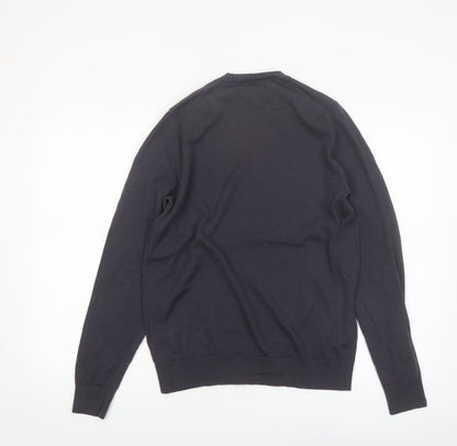 Marks and Spencer Men’s Black Merino Wool Crew Neck Jumper M Regular