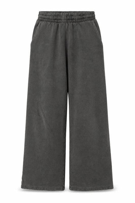 Weekday Women’s Grey Wide-Leg Sweatpants XS Elastic Waist Fleece