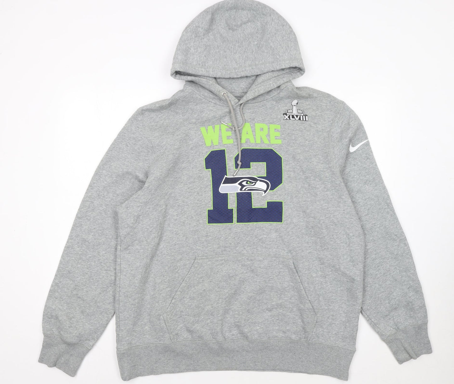 Nike NFL Team Apparel Men's Grey XL Pullover Hoodie We Are 12