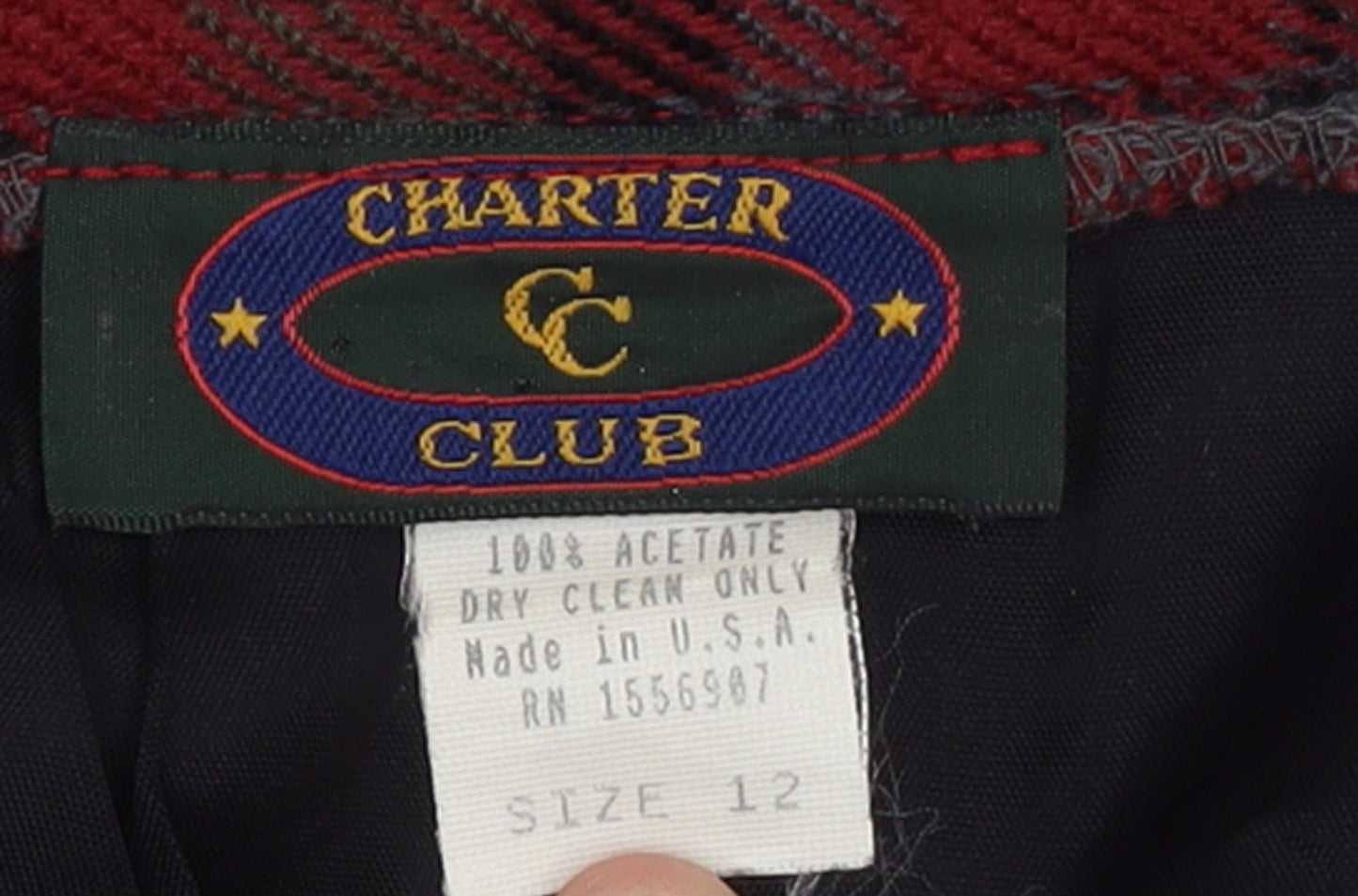 Charter Club Women Red Plaid Knee Length Pencil Skirt Size 12