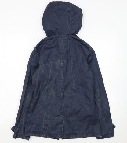 SoulCal & Co Women's Blue Cotton Hooded Duffle Coat Size 6