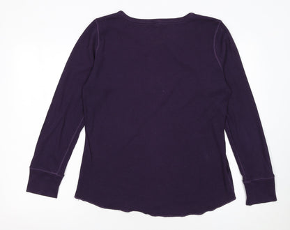 Gap Women’s Purple Long Sleeve Basic Cotton T-Shirt XL