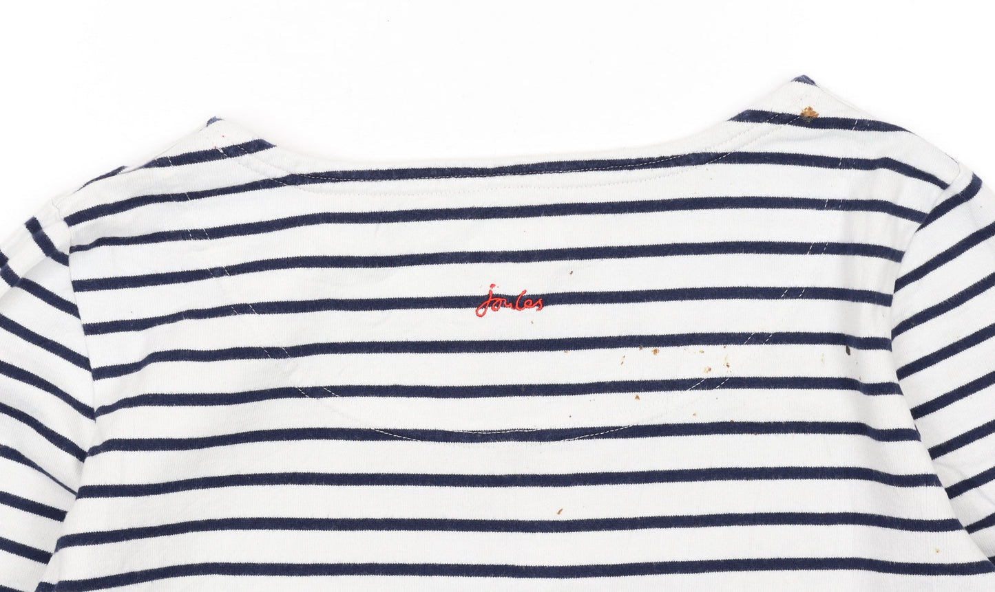 Joules Women Blue White Striped Pullover Sweatshirt UK 16 Cotton