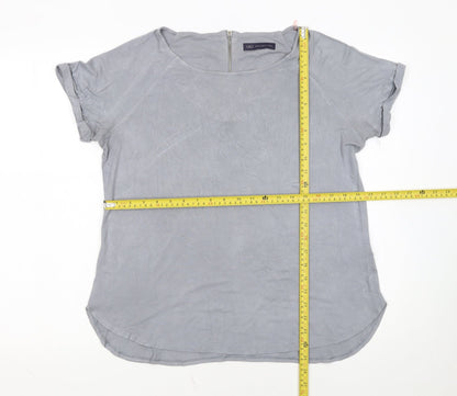 Marks and Spencer Women’s Grey Short Sleeve Jersey T-Shirt Size 14