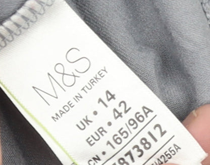 Marks and Spencer Women’s Grey Short Sleeve Jersey T-Shirt Size 14