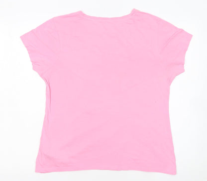 Disney Women’s Pink Bambi T-Shirt Pyjama Top Size 10-12 Cotton