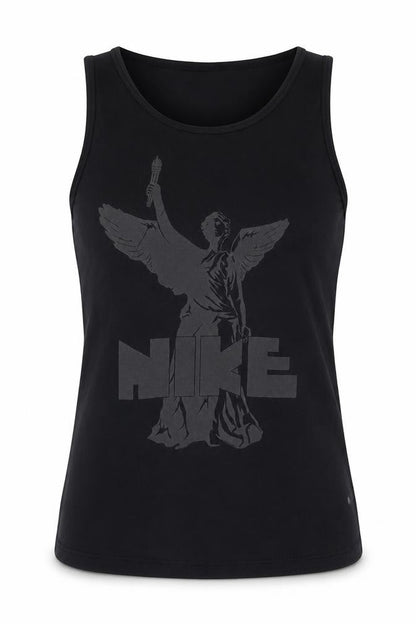 Nike Womens Black Sportswear Tank Top Size S Slim Fit Viscose Blend