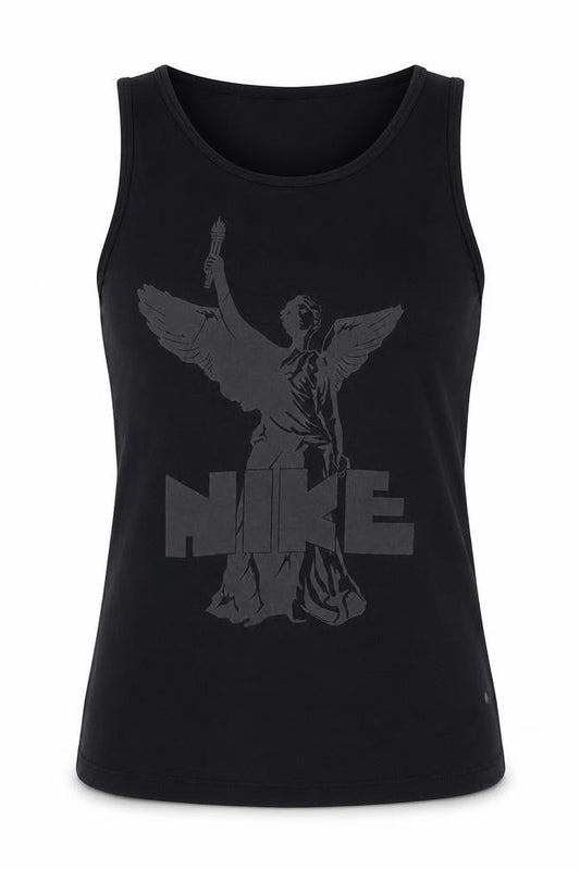 Nike Womens Black Sportswear Tank Top Size S Slim Fit Viscose Blend