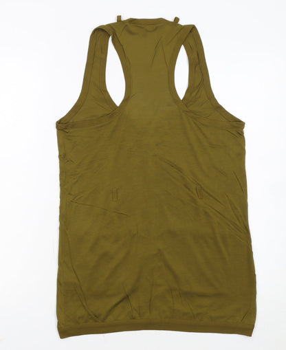 French Connection Women's Green Lyocell Racerback Tank Top S