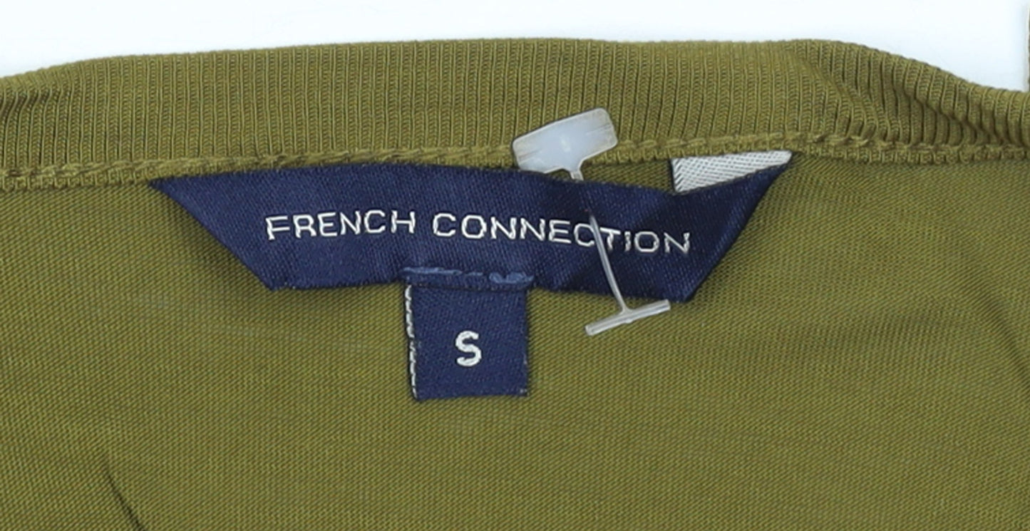 French Connection Women's Green Lyocell Racerback Tank Top S